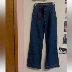 Zara Dark Blue Flare Women's Jeans